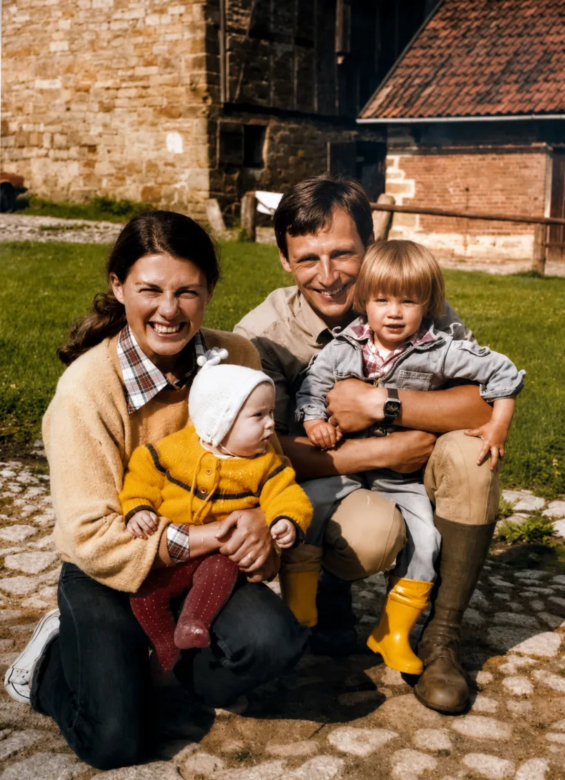 Johanna und Jochen 1980 auf Gut Waitzrodt